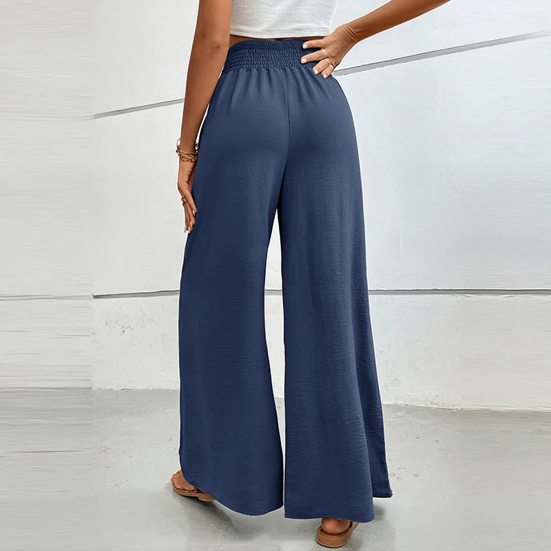 Pantalon d'été décontracté Olivenorma, taille haute, coupe ample, jambes larges et taille élastique - image 12