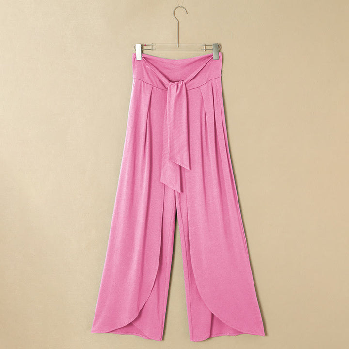 Pantalon de yoga d'été à jambes larges pour femmes Olivenorma - Rose - 2XL - image 10