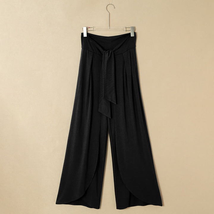 Pantalon de yoga d'été à jambes larges pour femmes Olivenorma - Noir - 2XL - image 1