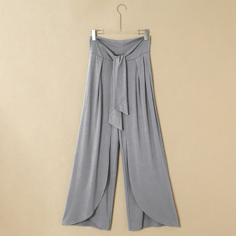 Pantalon de yoga d'été à jambes larges pour femmes Olivenorma - Gris - 2XL - image 15