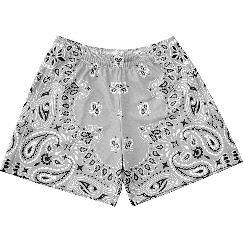 Short de sport imprimé tendance pour homme Olivenorma, idéal pour l'été, le fitness, le basketball et la course à pied. - Gris - 3XL - image 8