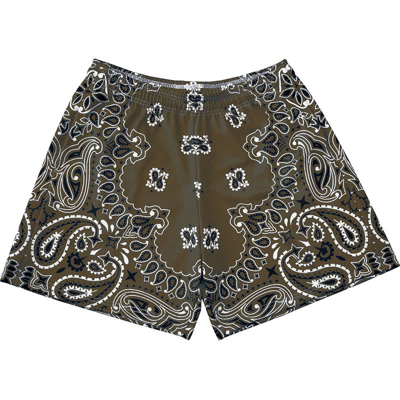 Short de sport imprimé tendance pour homme Olivenorma, idéal pour l'été, le fitness, le basketball et la course à pied. - Brun foncé - 3XL - image 49