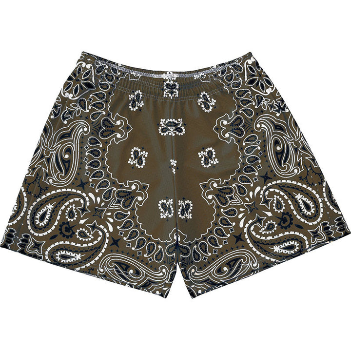 Short de sport imprimé tendance pour homme Olivenorma, idéal pour l'été, le fitness, le basketball et la course à pied. - Brun foncé - 3XL - image 49