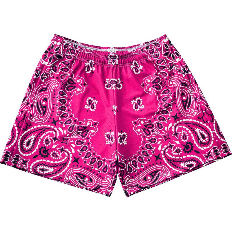 Short de sport imprimé tendance pour homme Olivenorma, idéal pour l'été, le fitness, le basketball et la course à pied. - Rose rouge - 3XL - image 15