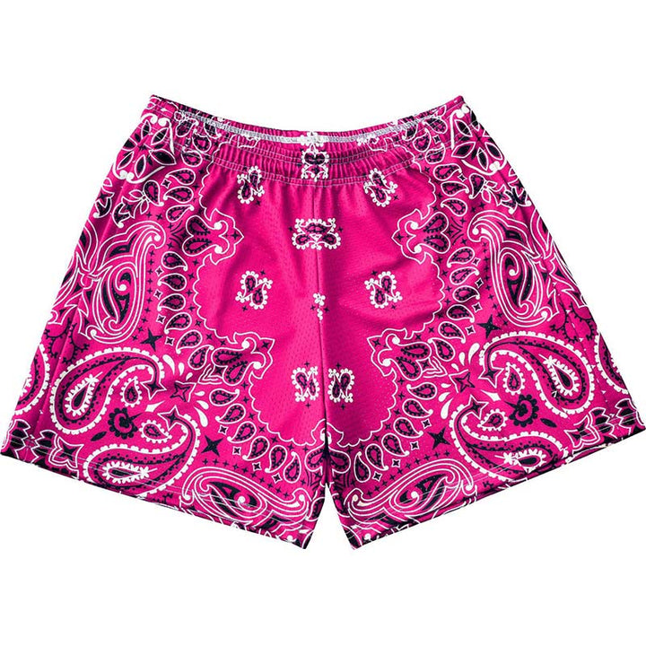 Short de sport imprimé tendance pour homme Olivenorma, idéal pour l'été, le fitness, le basketball et la course à pied. - Rose rouge - 3XL - image 15