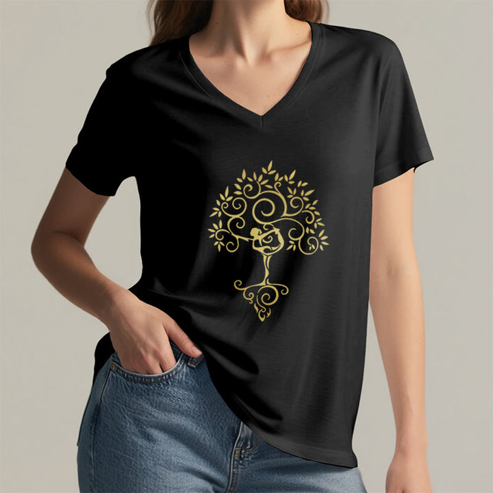 T-shirt col V Olivenorma Yoga Lover Namaste Meditation - image 13