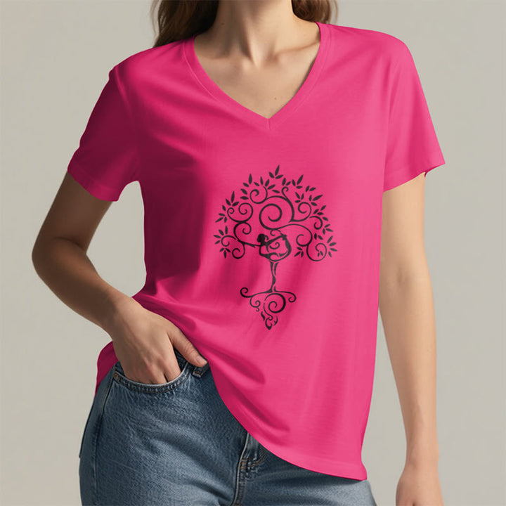 T-shirt col V Olivenorma Yoga Lover Namaste Meditation - image 21