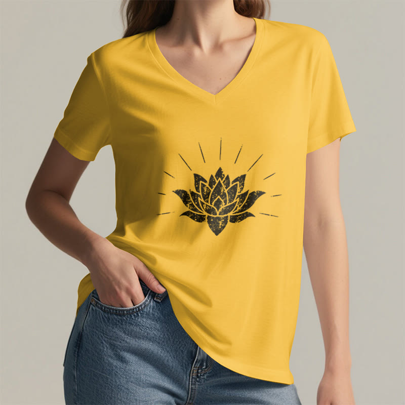 Olivenorma T-shirt col V Lotus Zen Yoga - image 17