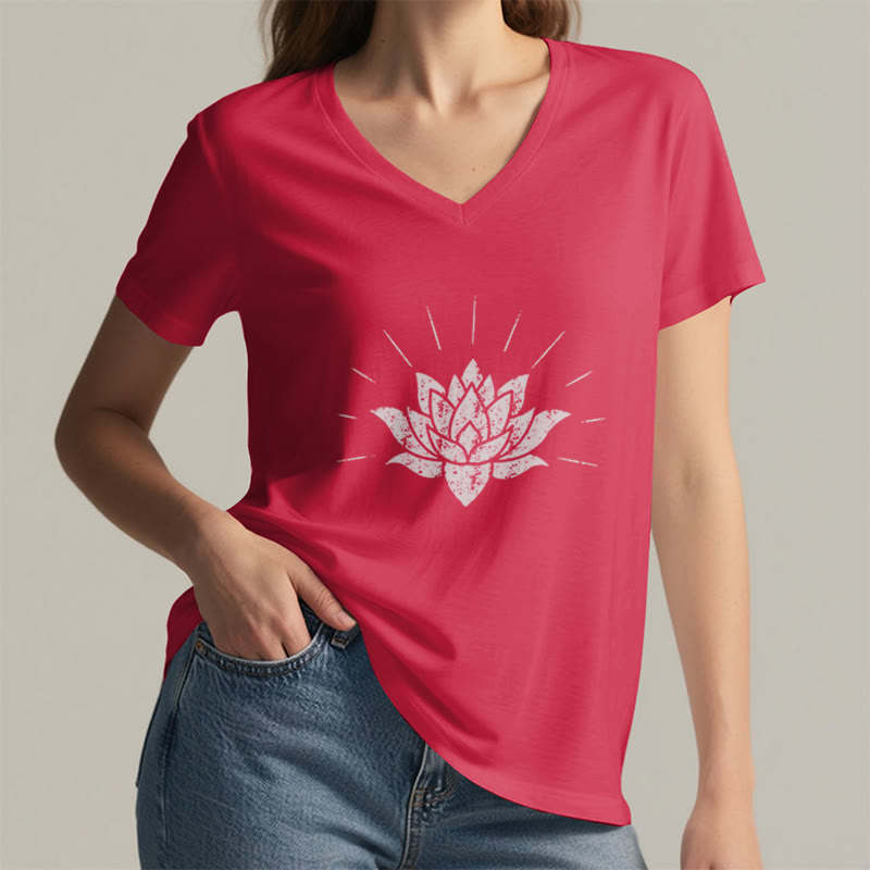 Olivenorma T-shirt col V Lotus Zen Yoga - image 15
