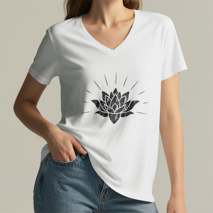 Olivenorma T-shirt col V Lotus Zen Yoga - image 7