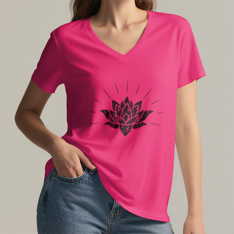 Olivenorma T-shirt col V Lotus Zen Yoga - image 21