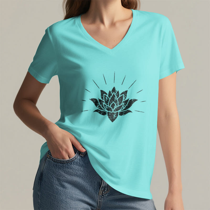 Olivenorma T-shirt col V Lotus Zen Yoga - image 23