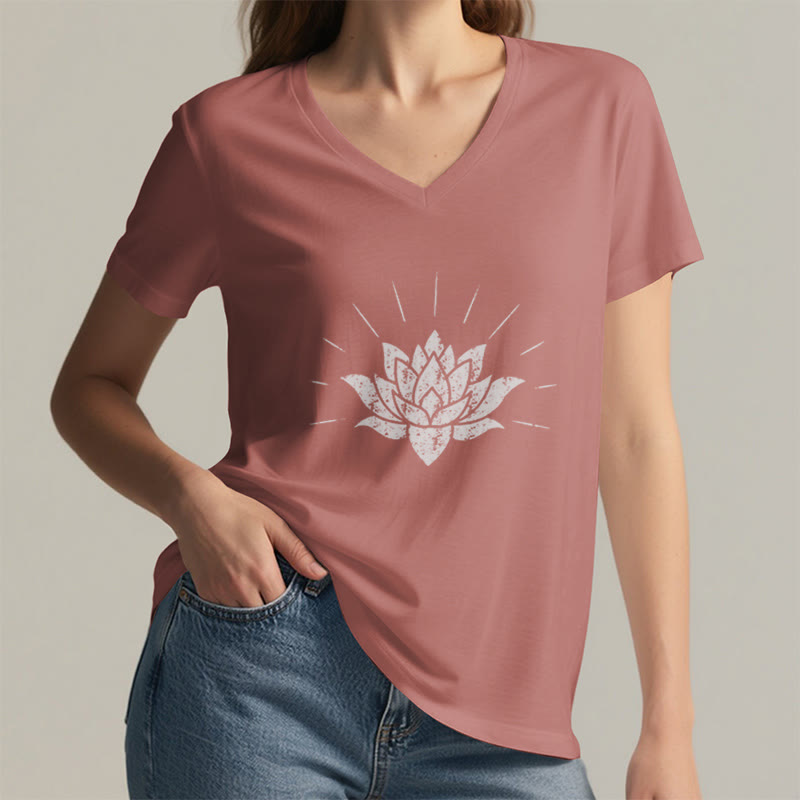 Olivenorma T-shirt col V Lotus Zen Yoga - image 19