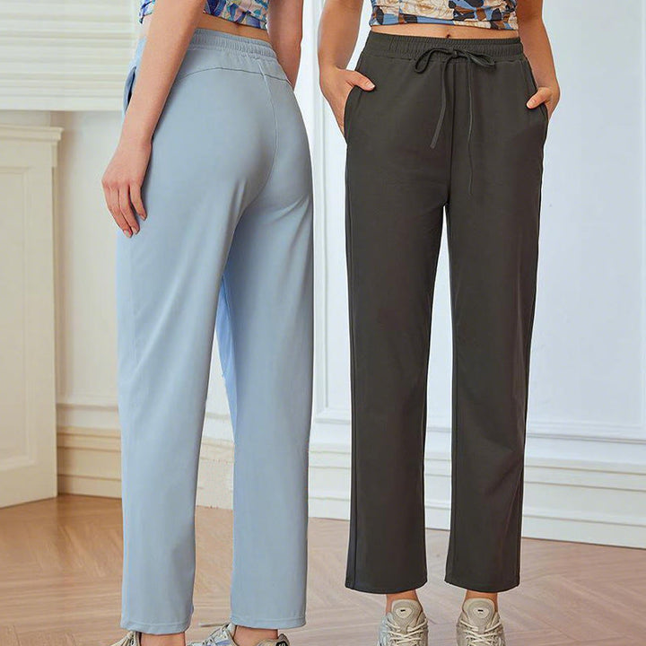 Pantalon de yoga droit taille haute fluide pour femme Olivenorma - image 5