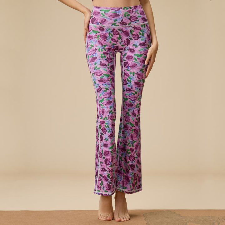 Pantalon de yoga évasé taille haute sculpté pour femme Olivenorma - Tulipe violette - XL - image 28