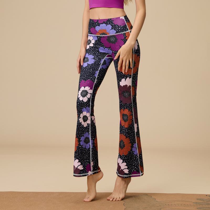 Pantalon de yoga évasé taille haute sculpté pour femme Olivenorma - Gerbera - XL - image 24