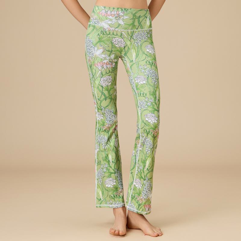 Pantalon de yoga évasé taille haute sculpté pour femme Olivenorma - Jardin fantastique - XL - image 20