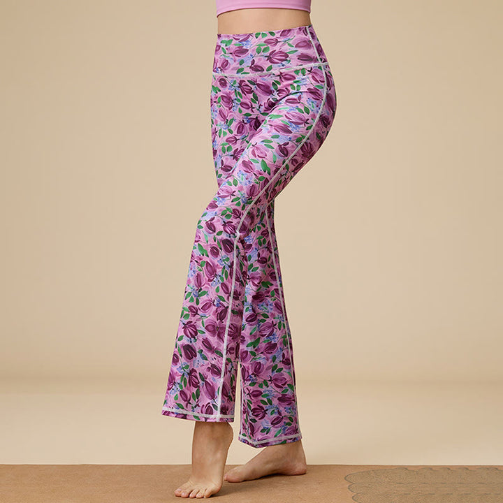 Pantalon de yoga évasé taille haute sculpté pour femme Olivenorma - image 29