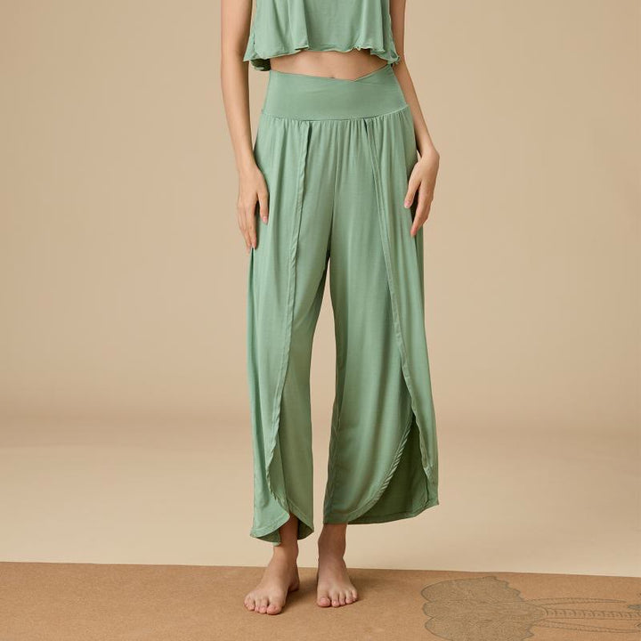 Pantalon Olivenorma pour femme en bambou à taille élastique - Vert - XL - image 2