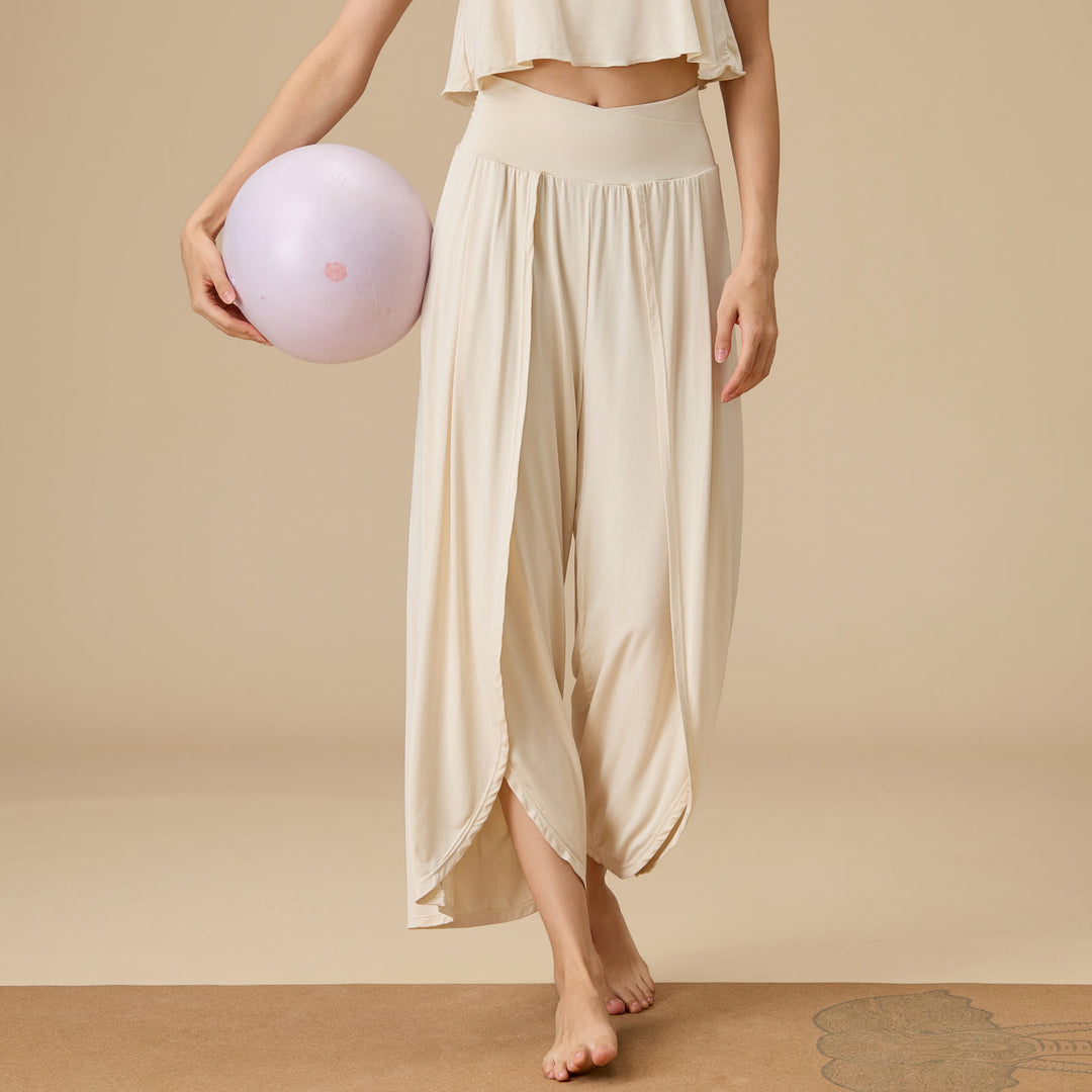 Pantalon Olivenorma pour femme en bambou à taille élastique - Abricot - XL - image 7