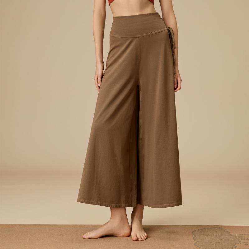 Pantalon Olivenorma Zen Flow pour femme, taille haute et jambes larges - image 1