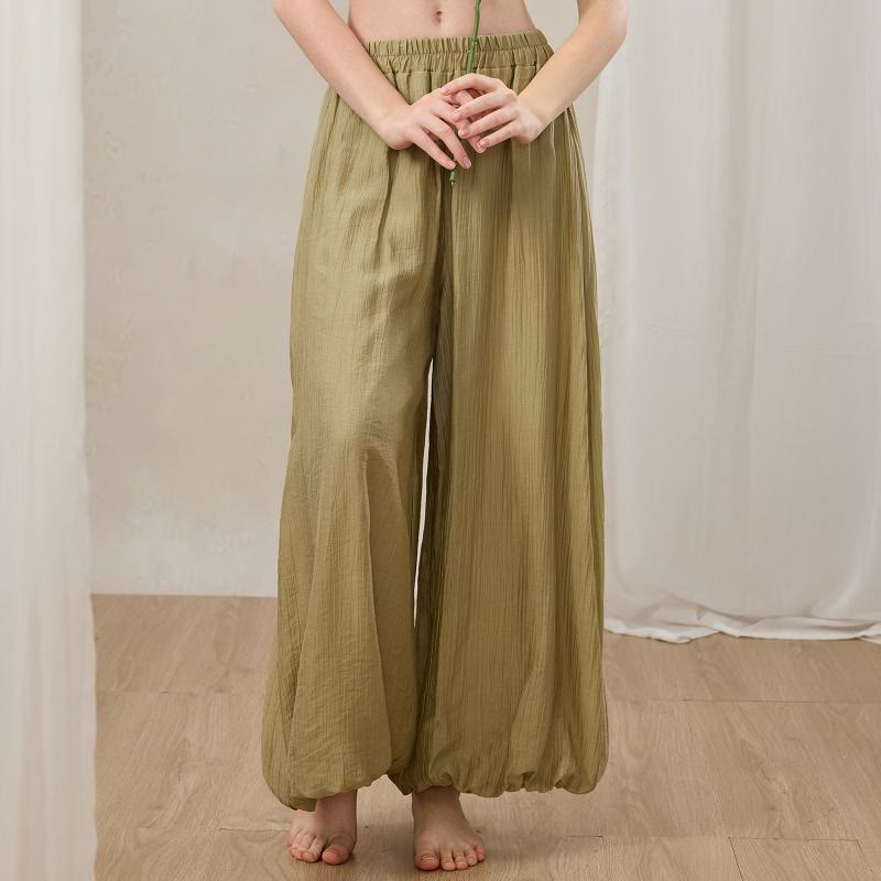 Pantalon large Olivenorma Zen Lantern pour femme - Vert mousse - XL - image 7