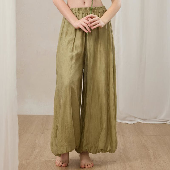 Pantalon large Olivenorma Zen Lantern pour femme - Vert mousse - XL - image 7