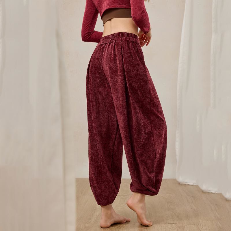 Pantalon à jambes larges Lantern pour femme Olivenorma - Chenille rouge - L - image 2