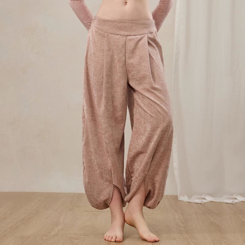 Pantalon à jambes larges Lantern pour femme Olivenorma - Chenille rose - L - image 0