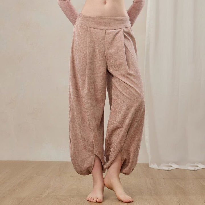 Pantalon à jambes larges Lantern pour femme Olivenorma - Chenille rose - L - image 0