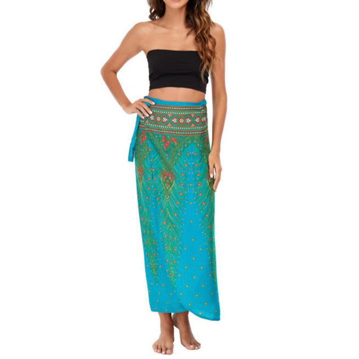 Robe portefeuille une pièce à jambes larges pour femme Olivenorma - Lac Peacock Vert - image 33