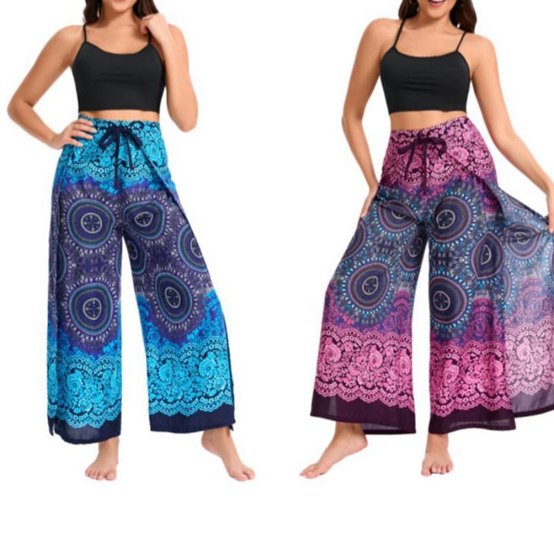 Pantalon large bohème papillon pour femme Olivenorma - image 6