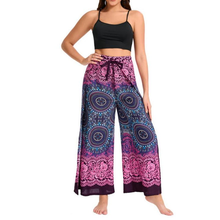 Pantalon large bohème papillon pour femme Olivenorma - image 3