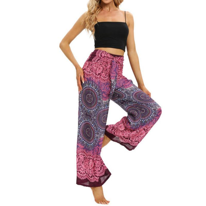 Pantalon ample bohème à jambes larges pour femme Olivenorma - image 1