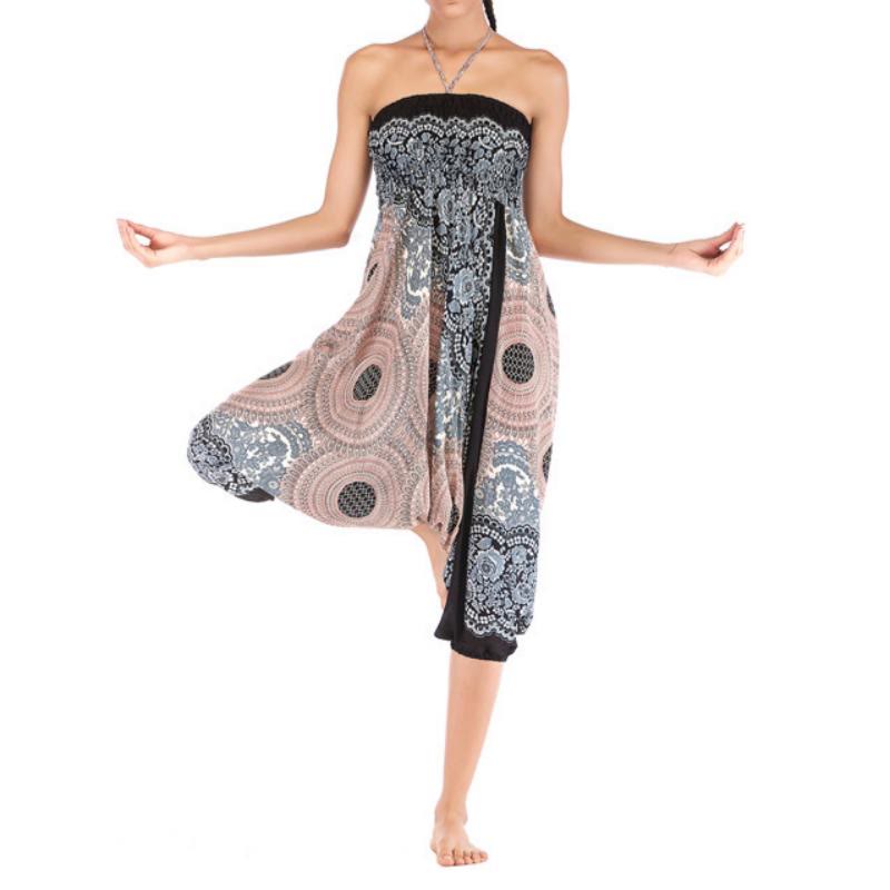 Pantalon de yoga bohème décontracté à entrejambe basse pour femme Olivenorma - image 33