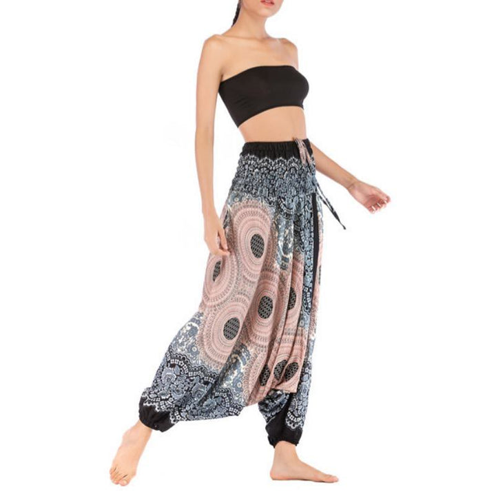 Pantalon de yoga bohème décontracté à entrejambe basse pour femme Olivenorma - image 28