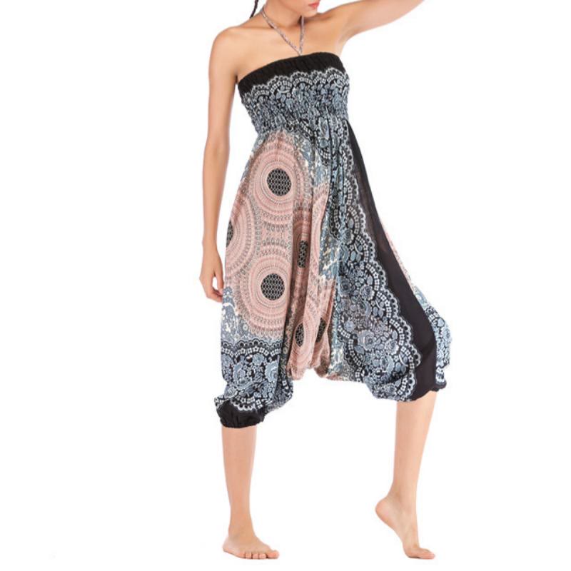 Pantalon de yoga bohème décontracté à entrejambe basse pour femme Olivenorma - image 32