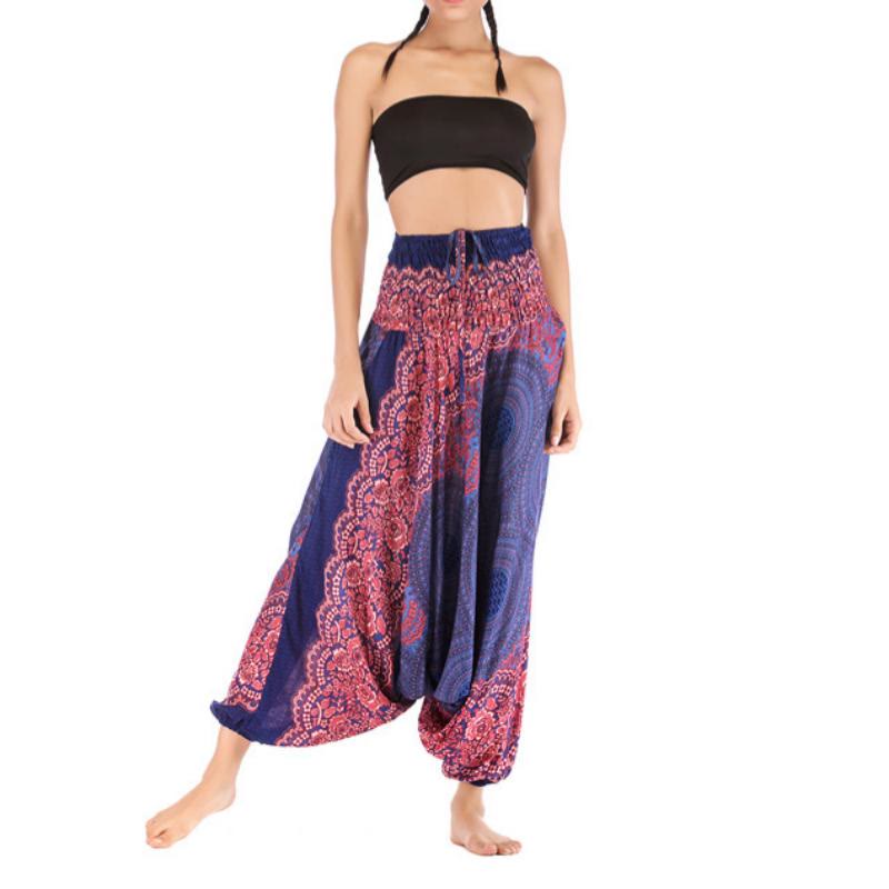 Pantalon de yoga bohème décontracté à entrejambe basse pour femme Olivenorma - image 20