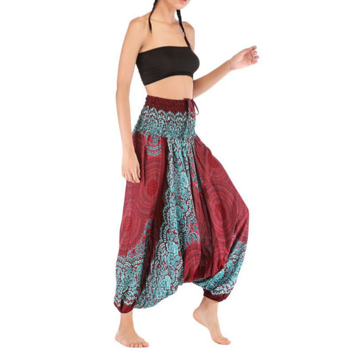Pantalon de yoga bohème décontracté à entrejambe basse pour femme Olivenorma - image 10