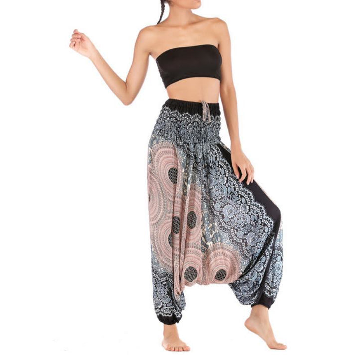 Pantalon de yoga bohème décontracté à entrejambe basse pour femme Olivenorma - image 29