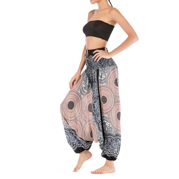 Pantalon de yoga bohème décontracté à entrejambe basse pour femme Olivenorma - image 30