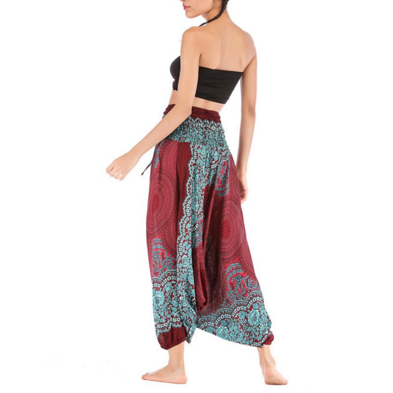 Pantalon de yoga bohème décontracté à entrejambe basse pour femme Olivenorma - image 13
