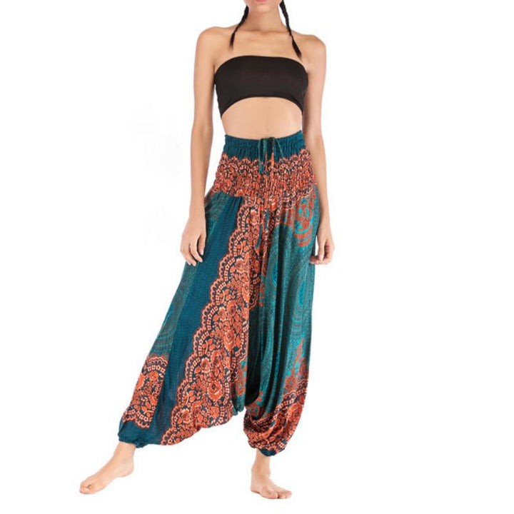 Pantalon de yoga bohème décontracté à entrejambe basse pour femme Olivenorma - image 3