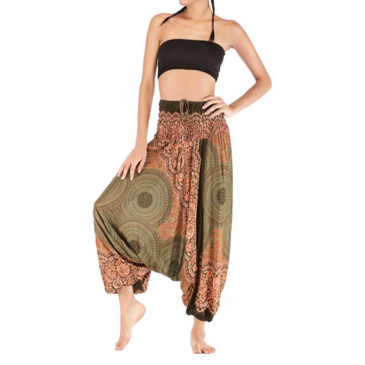 Pantalon de yoga bohème décontracté à entrejambe basse pour femme Olivenorma - image 39
