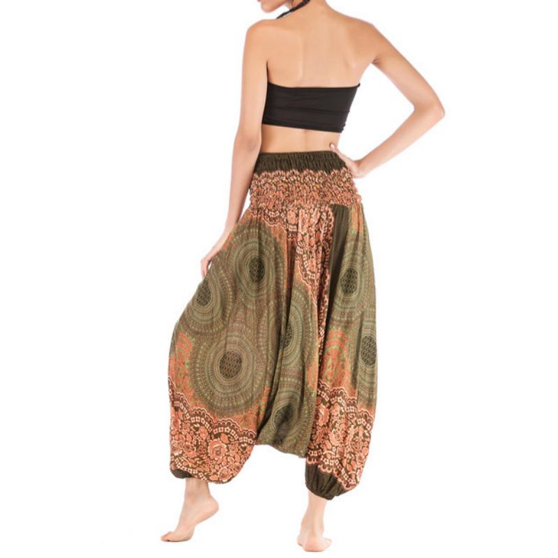 Pantalon de yoga bohème décontracté à entrejambe basse pour femme Olivenorma - image 40