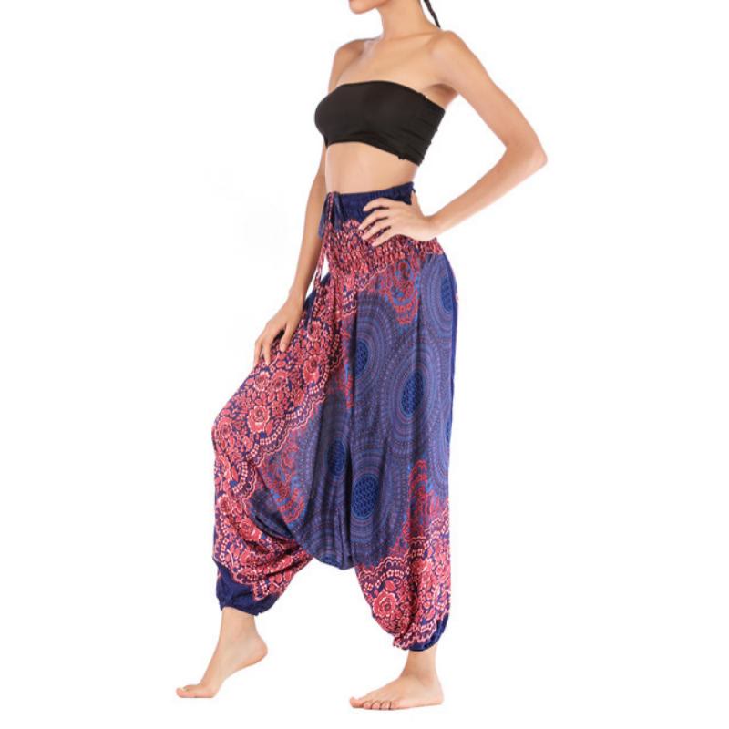 Pantalon de yoga bohème décontracté à entrejambe basse pour femme Olivenorma - image 21