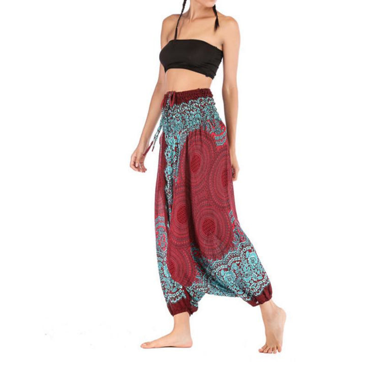 Pantalon de yoga bohème décontracté à entrejambe basse pour femme Olivenorma - image 11