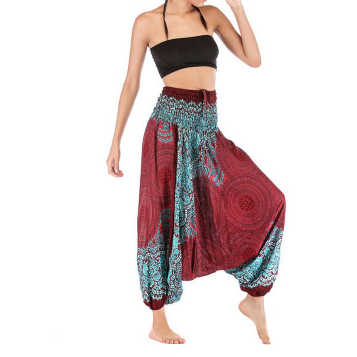 Pantalon de yoga bohème décontracté à entrejambe basse pour femme Olivenorma - image 12