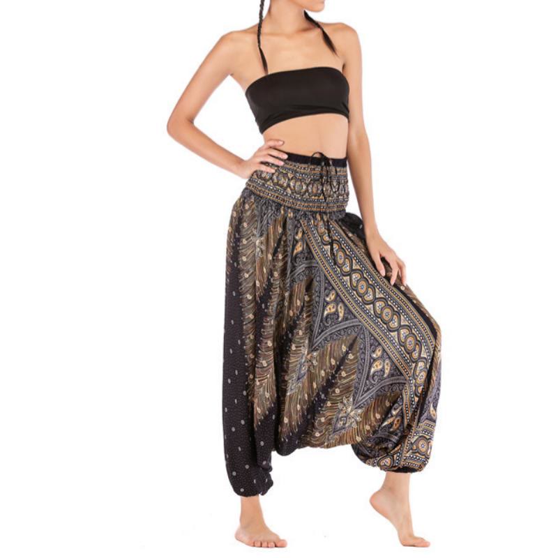 Pantalon de yoga bohème à entrejambe basse pour femme Olivenorma - image 3