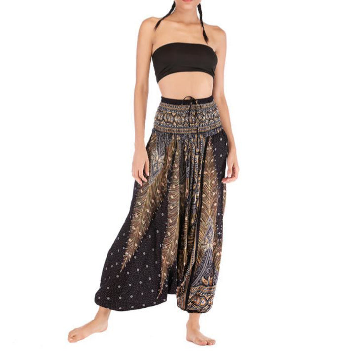 Pantalon de yoga bohème à entrejambe basse pour femme Olivenorma - image 1